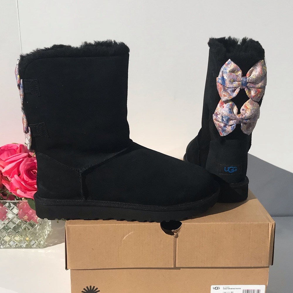UGG Bailey Bow Abstract Splatter